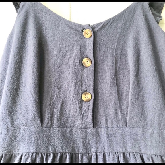 NEW Zaful navy blue ruffle button front romper 6 - Picture 7 of 14